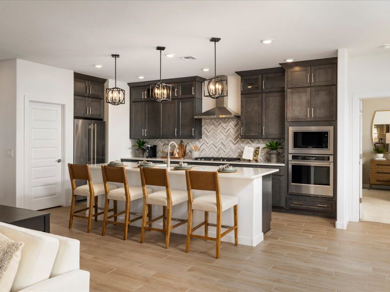 Furnished interior in a model home at Naranja Trails in Oro Valley (Image 6). Furnished interior in a model home at Naranja Trails in Oro Valley (Image 6).
