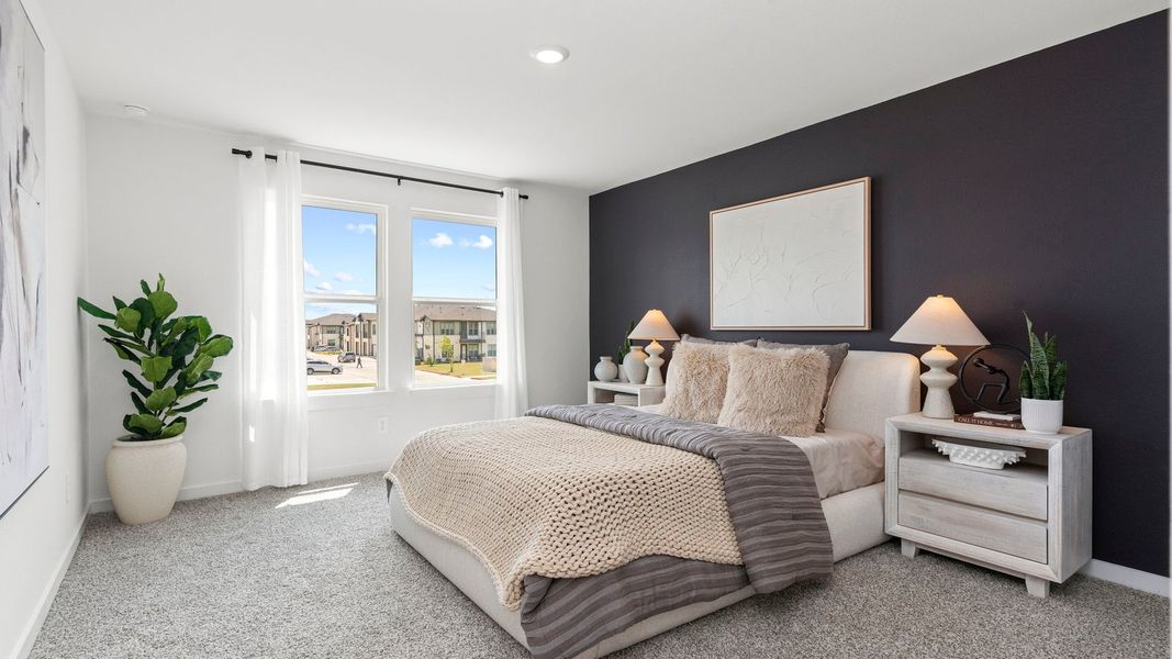 Furnished interior in a model home at Villarosa at Tamarron in Katy (Image 51).