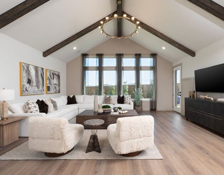 Furnished interior in a model home at Arbors at Legacy Hills in Celina (Image 109).