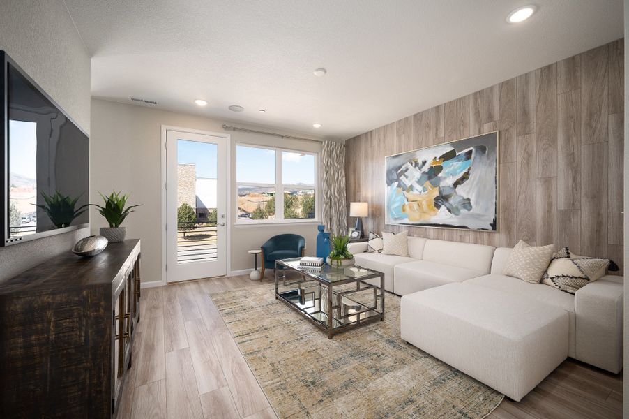 Furnished interior in a model home at The Vistas at West Mesa in Colorado Springs (Image 11).
