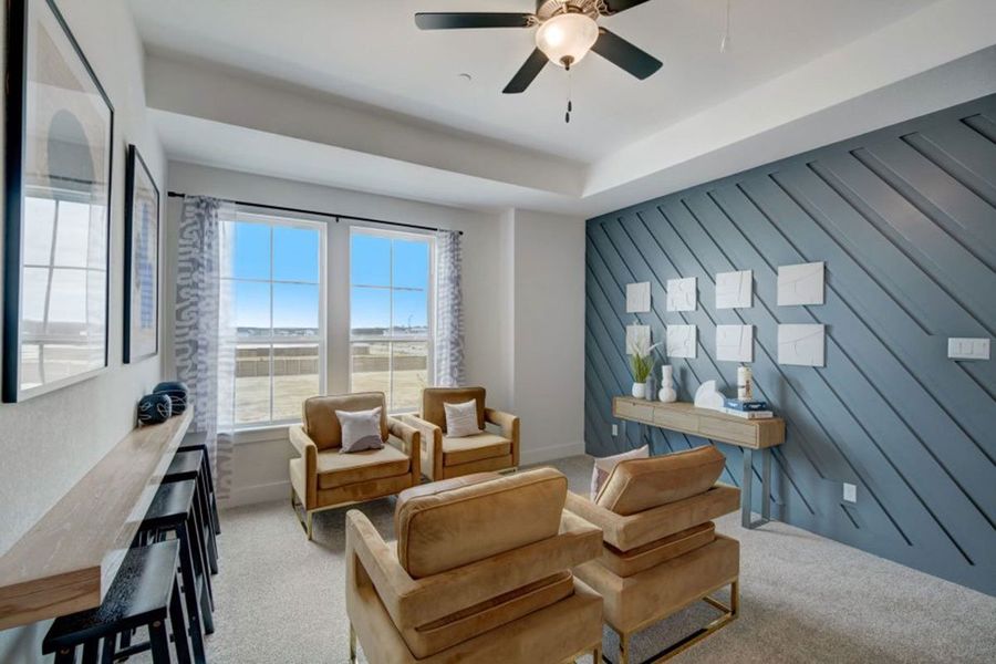 Furnished interior in a model home at Avery Centre in Round Rock (Image 21).