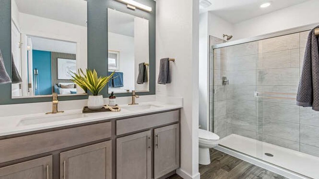 Furnished interior in a model home at Arcadia in Denver (Image 23).