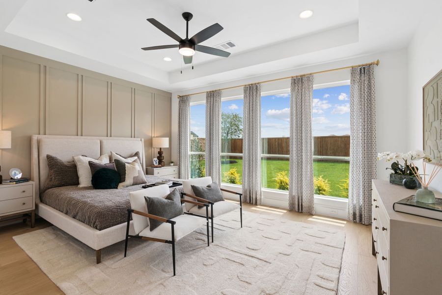 Furnished interior in a model home at Sweetgrass 65s in Haslet (Image 15).