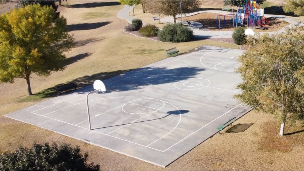 Amenity aerial view basketball court