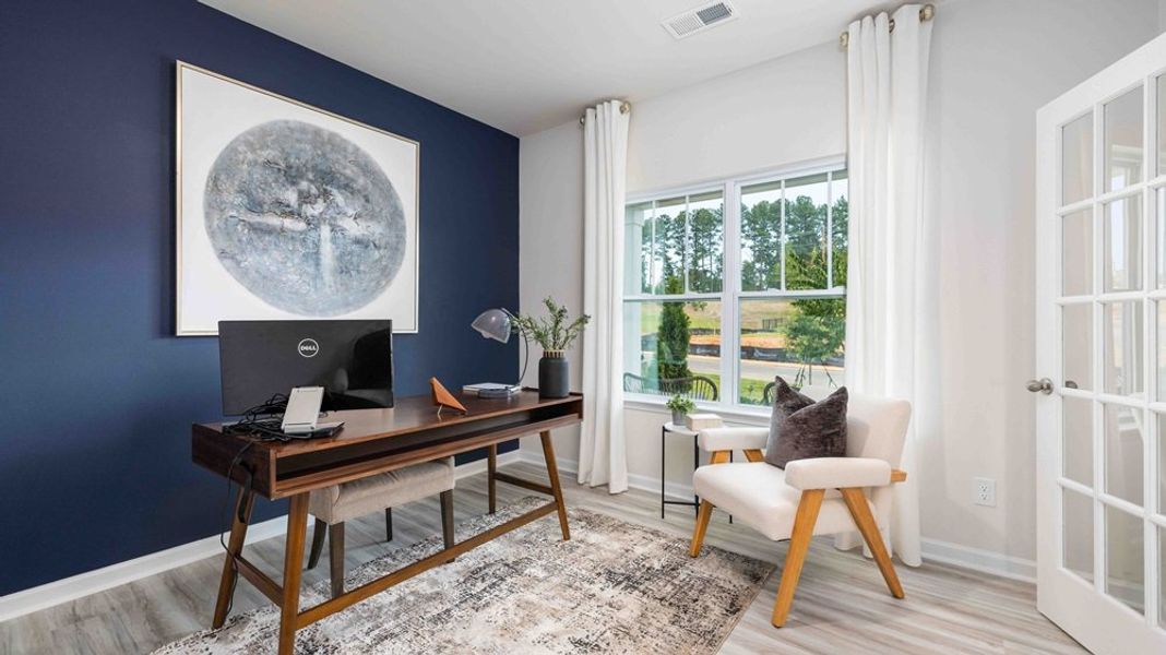 Furnished interior in a model home at Laurelbrook in Sherrills Ford (Image 40).