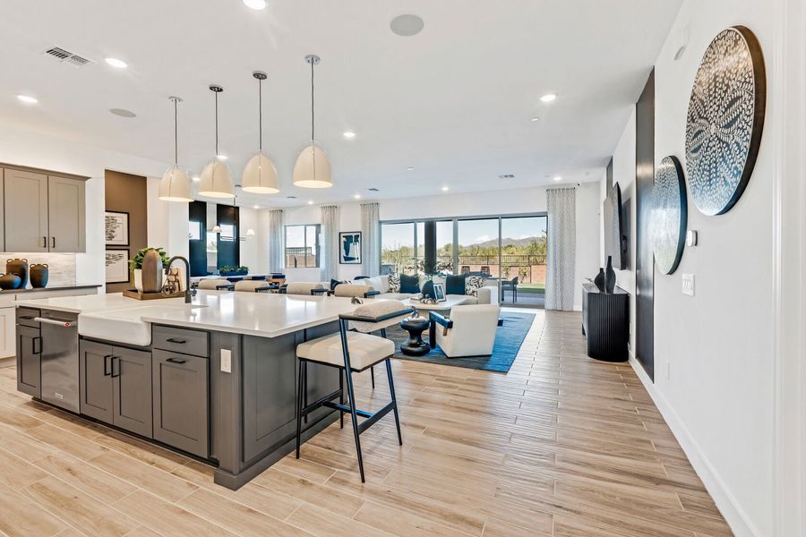 Furnished interior in a model home at Tavira at Twin Peaks in Marana (Image 7).