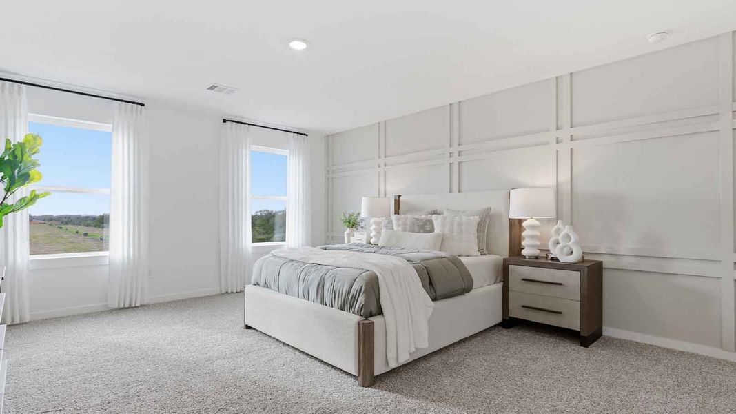 Furnished interior in a model home at Davis Harbor in League City (Image 18).