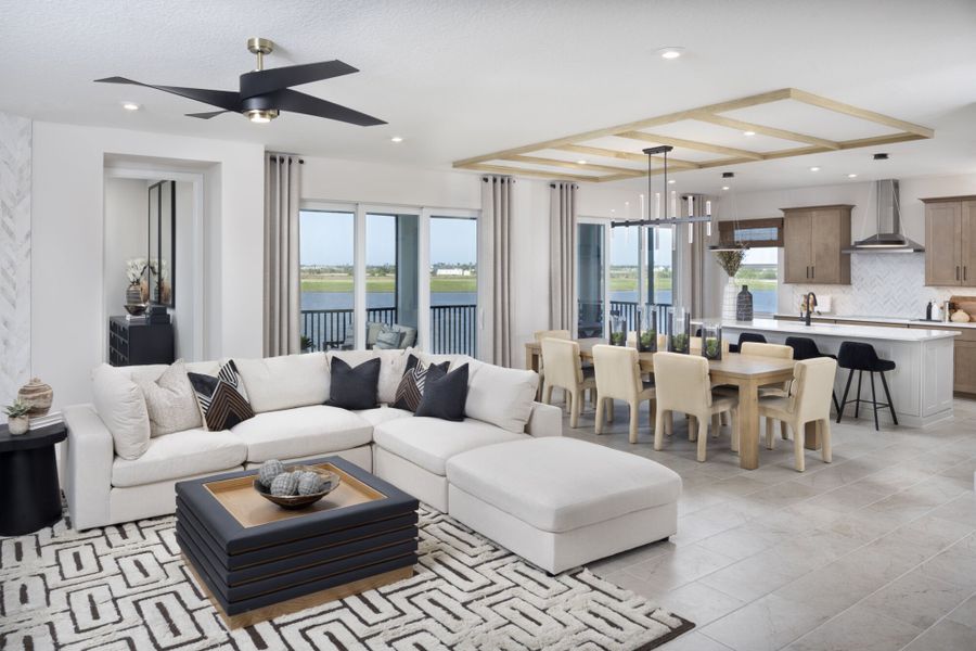 Furnished interior in a model home at Amara Bay Townes in St. Petersburg (Image 6).
