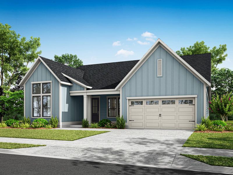 Front exterior of a home in the The Meadows Collection at Serenity community, located in Fuquay Varina, NC (Image 2).