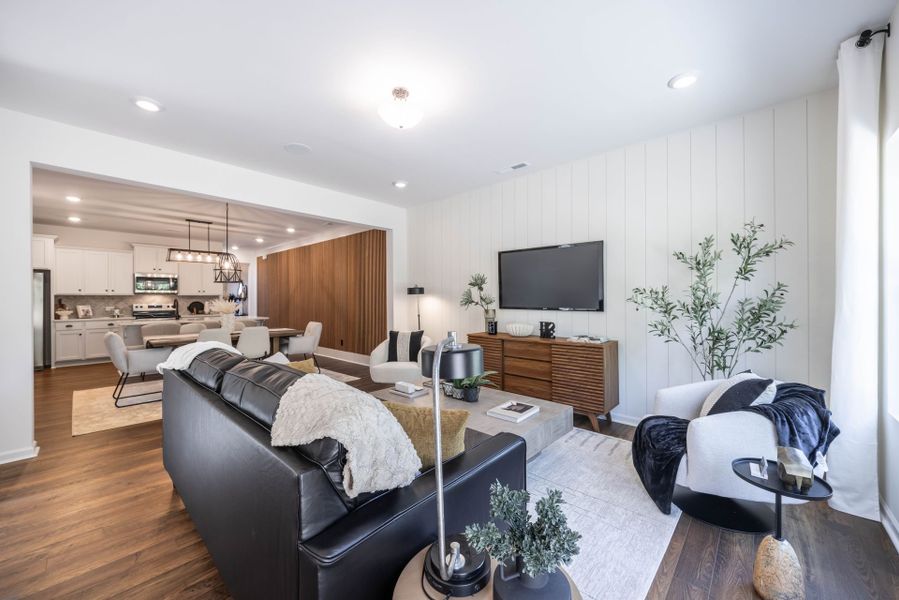 Furnished interior in a model home at Autumn Ridge in High Shoals (Image 9).