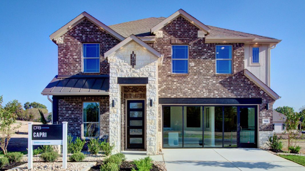 Front exterior of a home in the Clear Creek community, located in New Braunfels, TX (Image 1).