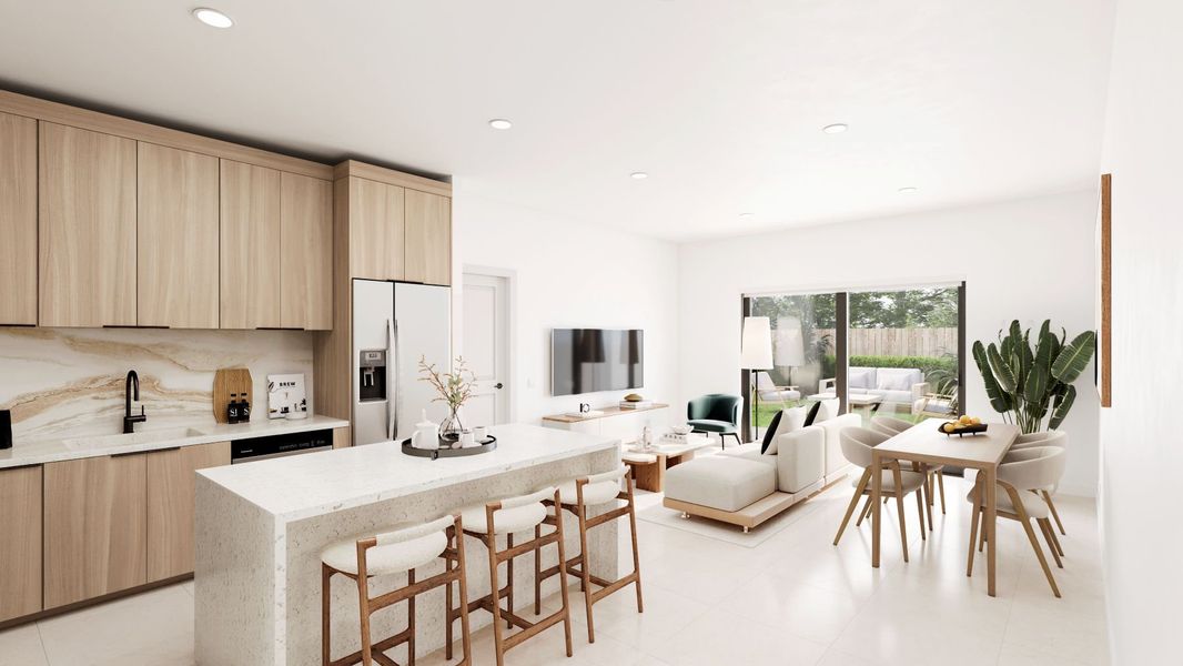 Furnished interior in a model home at Palm Villas in Leisure City (Image 6).