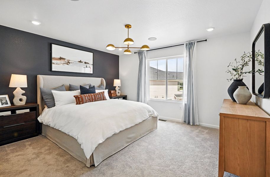 Furnished interior in a model home at Parterre Horizon Collection in Thornton (Image 10).