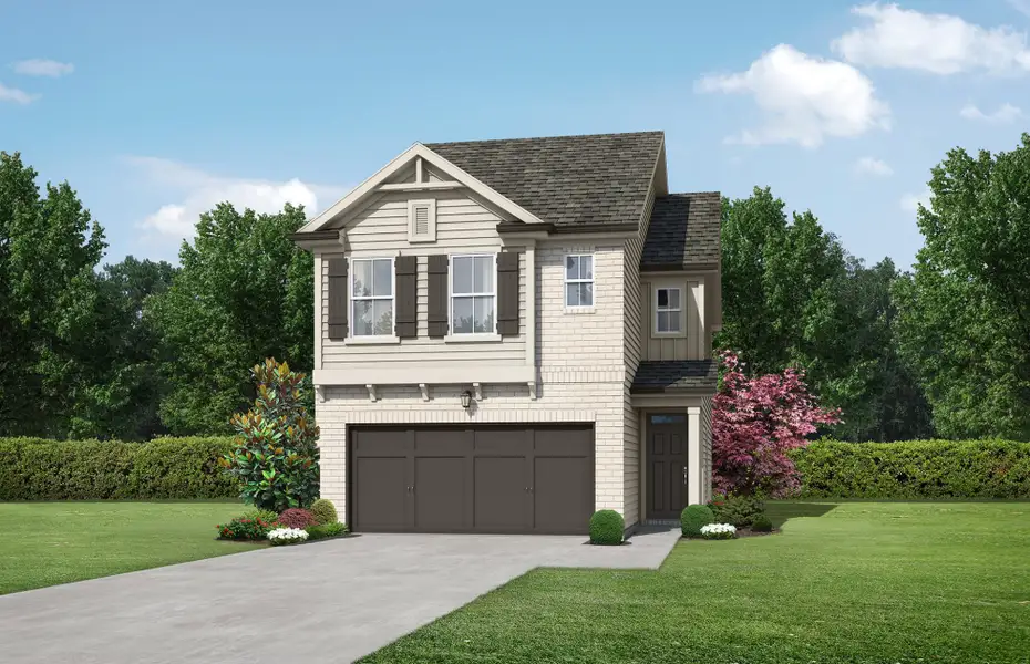Front exterior of a home in the Thurgood Estates community, located in Snellville, GA (Image 3).
