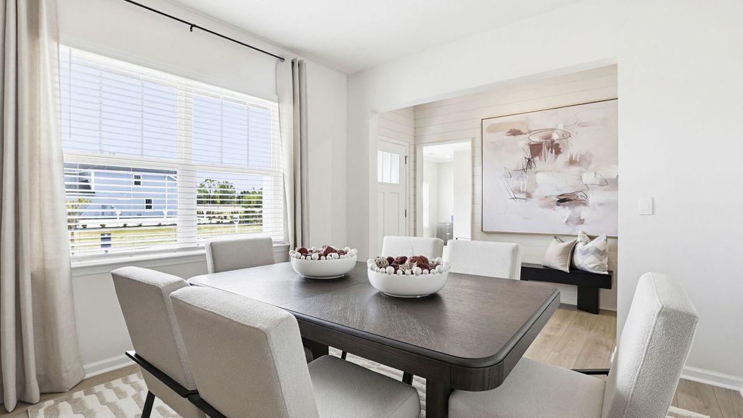 Furnished interior in a model home at Foxbank in Gray Court (Image 7).