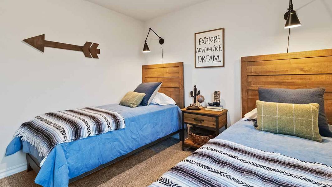 Furnished interior in a model home at The Birch at Spencer Ranch in Boerne (Image 28).