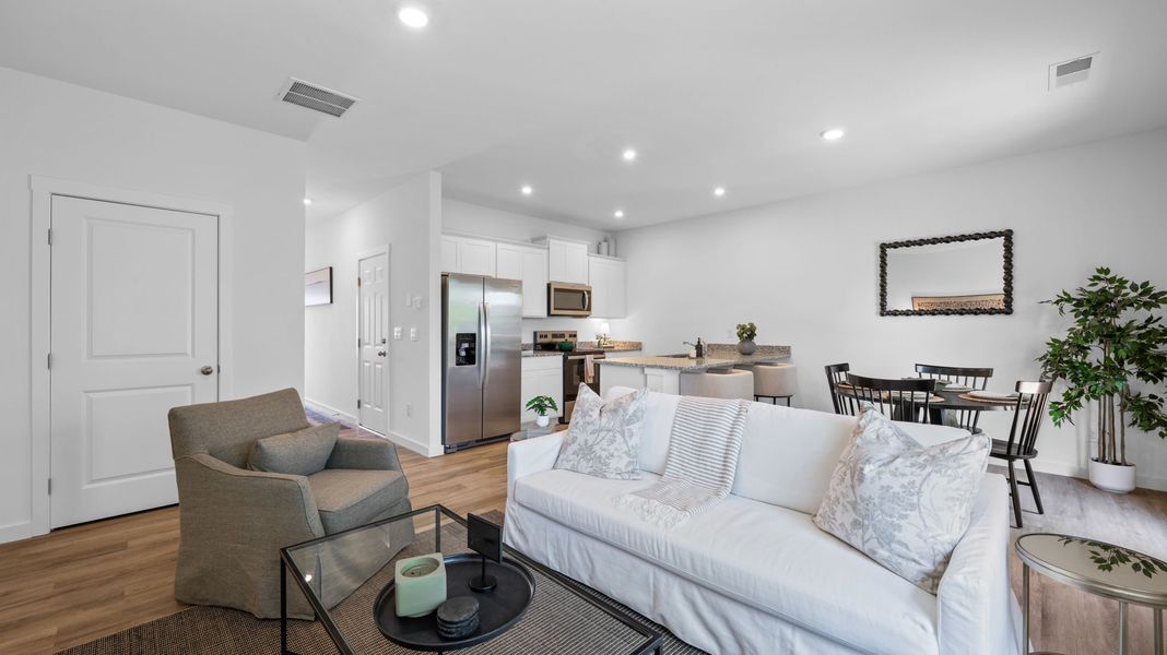 Furnished interior in a model home at Belcourt Landing in Cleveland (Image 32). Furnished interior in a model home at Belcourt Landing in Cleveland (Image 32).