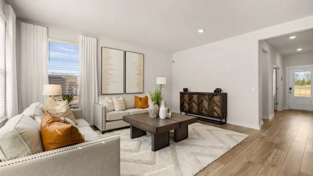 Furnished interior in a model home at Avery Trace in Gallatin (Image 10).