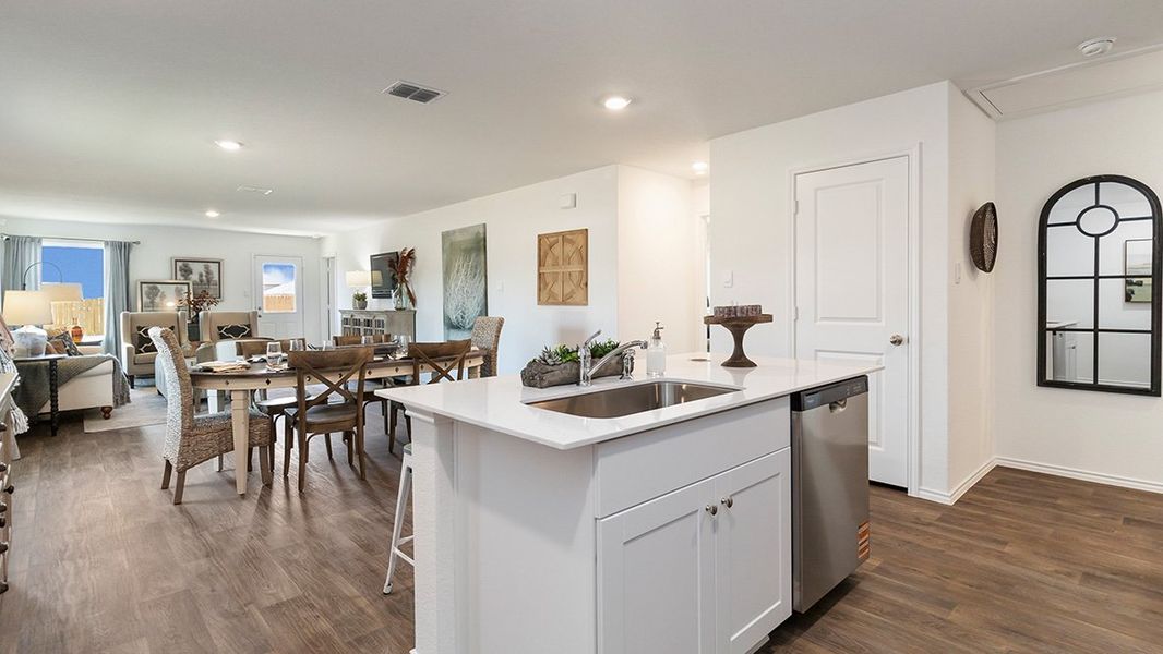 Furnished interior in a model home at Preserve at Medina in Von Ormy (Image 8).