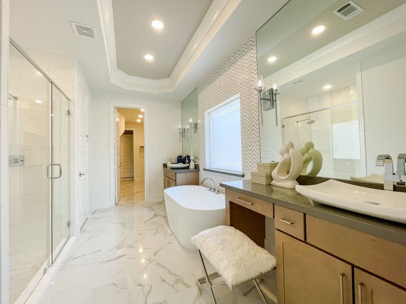 Furnished interior in a model home at Candela – 50' in Richmond (Image 11).