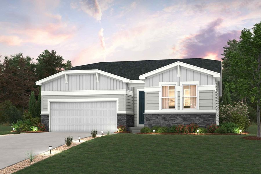 A house with a lawn and trees.