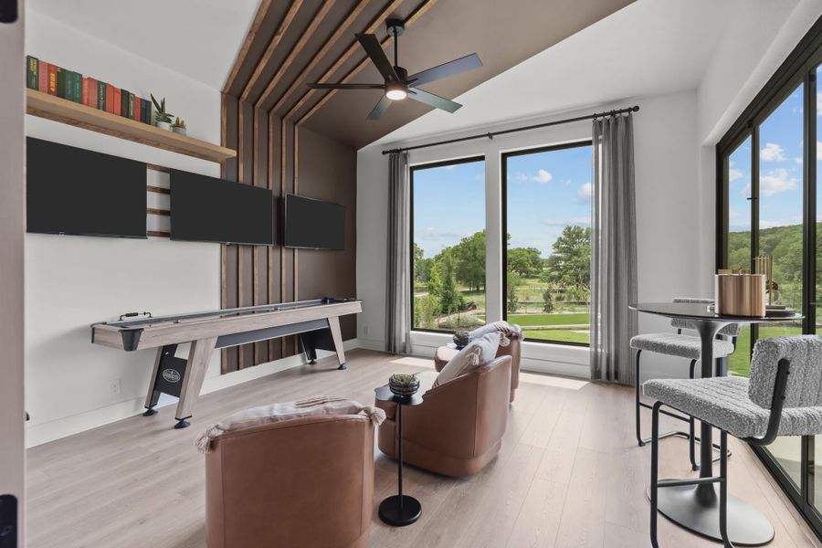 Furnished interior in a model home at Caliza Reserve in Boerne (Image 9). Furnished interior in a model home at Caliza Reserve in Boerne (Image 9).