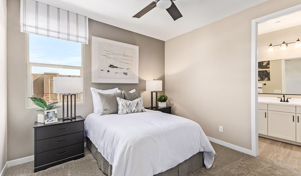 Furnished interior in a model home at Seasons at Haciendas at White Peak in Peoria (Image 16).