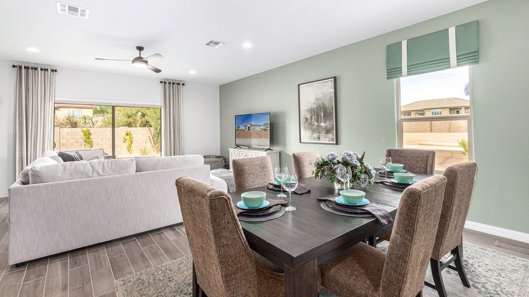 Furnished interior in a model home at Tortolita Trails in Marana (Image 28).