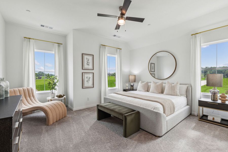 Furnished interior in a model home at Painted Tree - Woodland District in McKinney (Image 27).