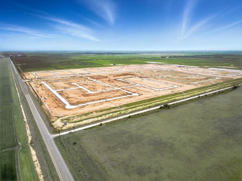 An aerial view of a large area. An aerial view of a large area.