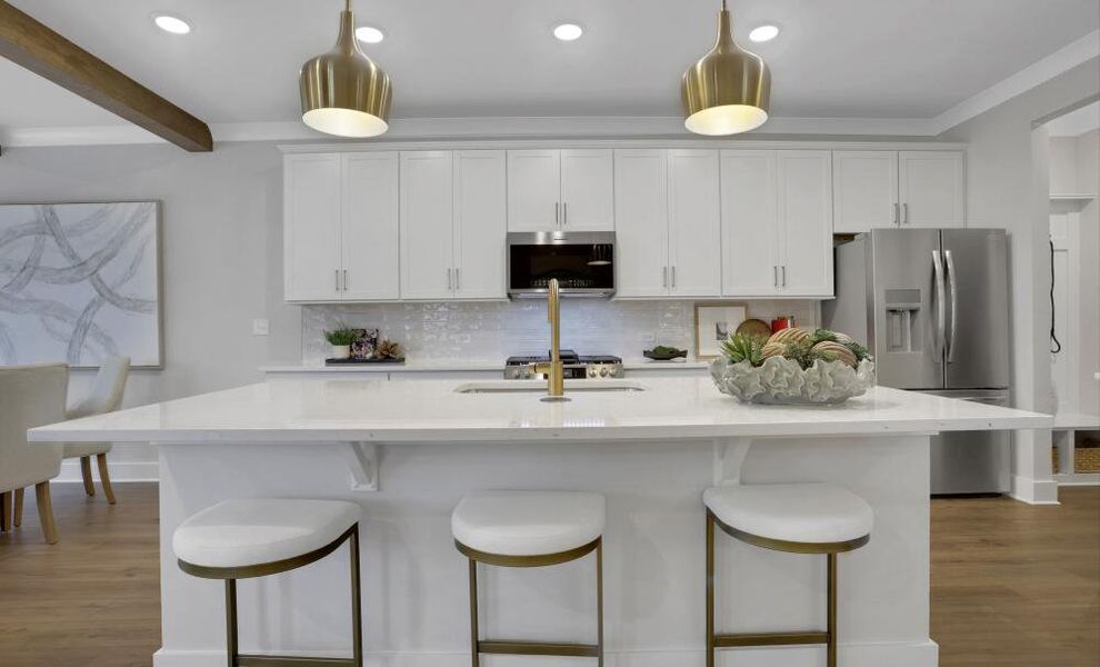 Furnished interior in a model home at Villas at Dawsonville Townhomes in Dawsonville (Image 7).