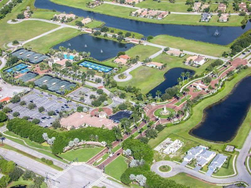 Aerial view of the Tesoro Club community in Port St. Lucie, FL, showing layout and nearby surroundings (Image 10).