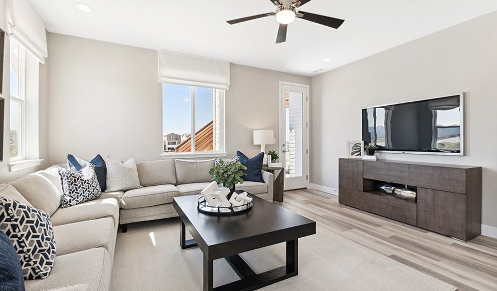 Furnished interior in a model home at The Summit at Meridian in Englewood (Image 15).