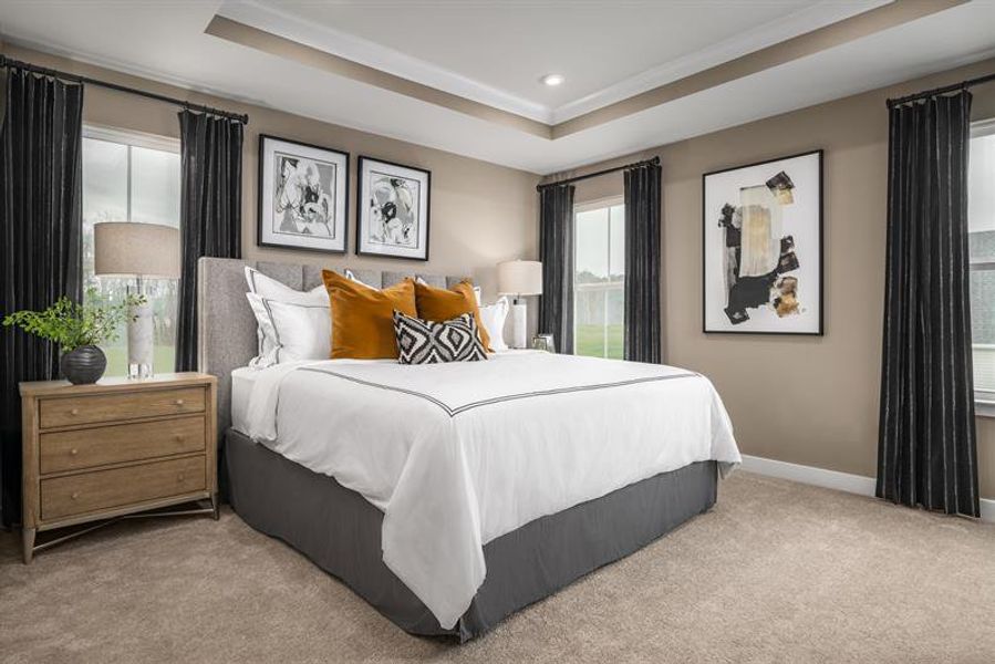Furnished interior in a model home at Harpers Glen Townhomes in Wendell (Image 10). Furnished interior in a model home at Harpers Glen Townhomes in Wendell (Image 10).