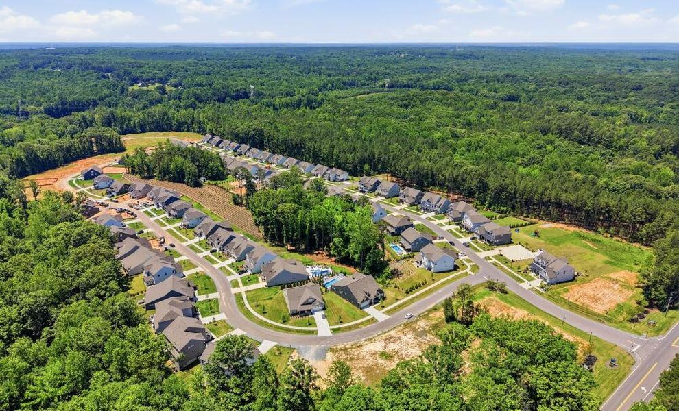 Aerial view of the Rone Creek community in Waxhaw, NC, showing layout and nearby surroundings (Image 7). Aerial view of the Rone Creek community in Waxhaw, NC, showing layout and nearby surroundings (Image 7).