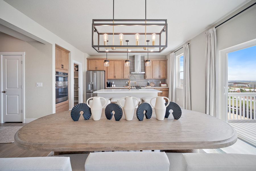 Furnished interior in a model home at Trails at Aspen Ridge-3 in Colorado Springs (Image 17). Furnished interior in a model home at Trails at Aspen Ridge-3 in Colorado Springs (Image 17).