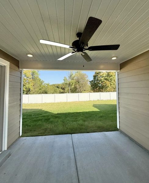 Enjoy evenings relaxing on this covered patio