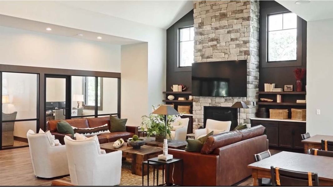 Furnished interior in a model home at Townes at Tap Root Farms in Fletcher (Image 30).