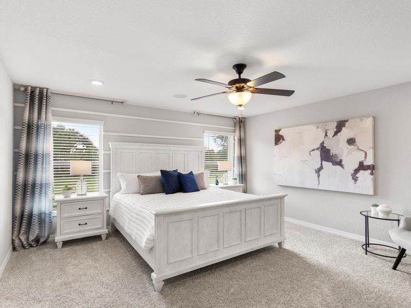 Your spacious owner`s suite provides a perfect retreat - Parker model home in Parrish, FL