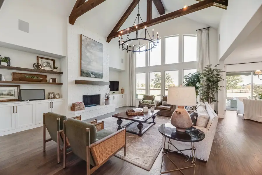Furnished interior in a model home at King's Crossing in Parker (Image 2).