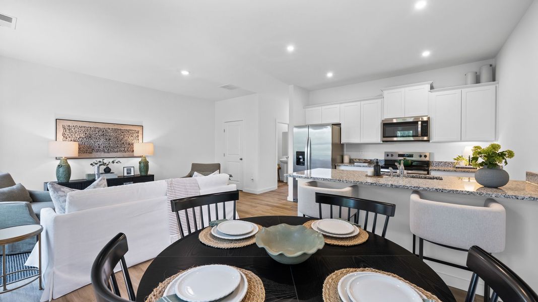 Furnished interior in a model home at Belcourt Landing in Cleveland (Image 37). Furnished interior in a model home at Belcourt Landing in Cleveland (Image 37).