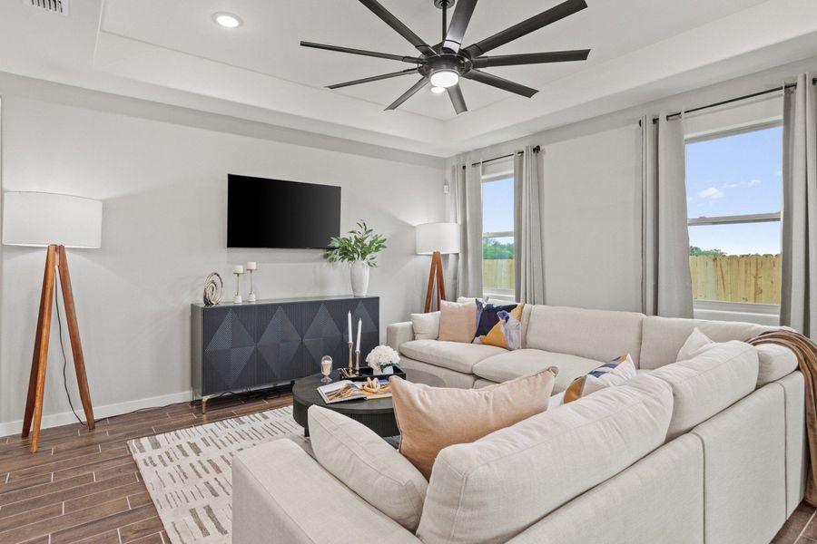 Furnished interior in a model home at The Heights at Riverbend II in Brownsville (Image 24).