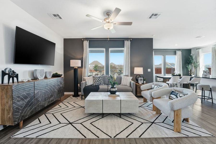 Furnished interior in a model home at Sunfield in Mustang Ridge (Image 12).