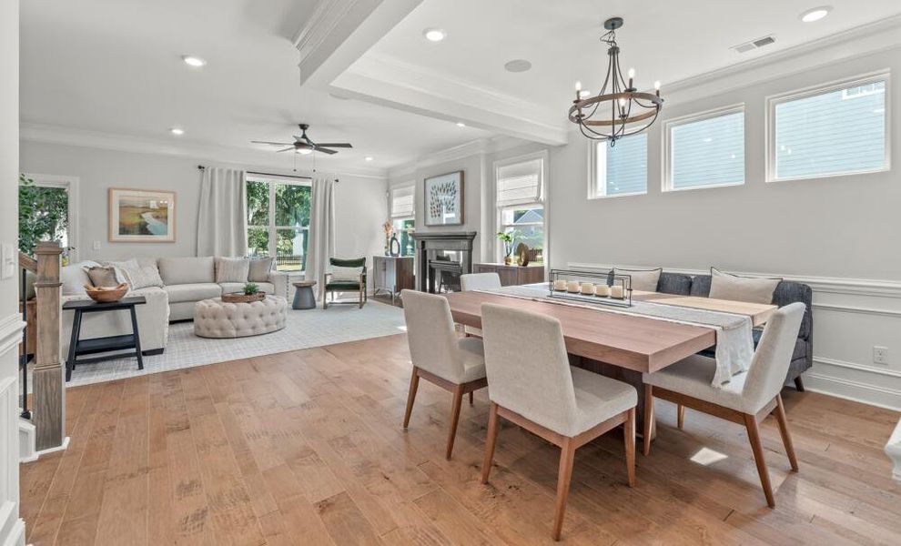 Furnished interior in a model home at Enclave at Riverdale in Huntersville (Image 7).