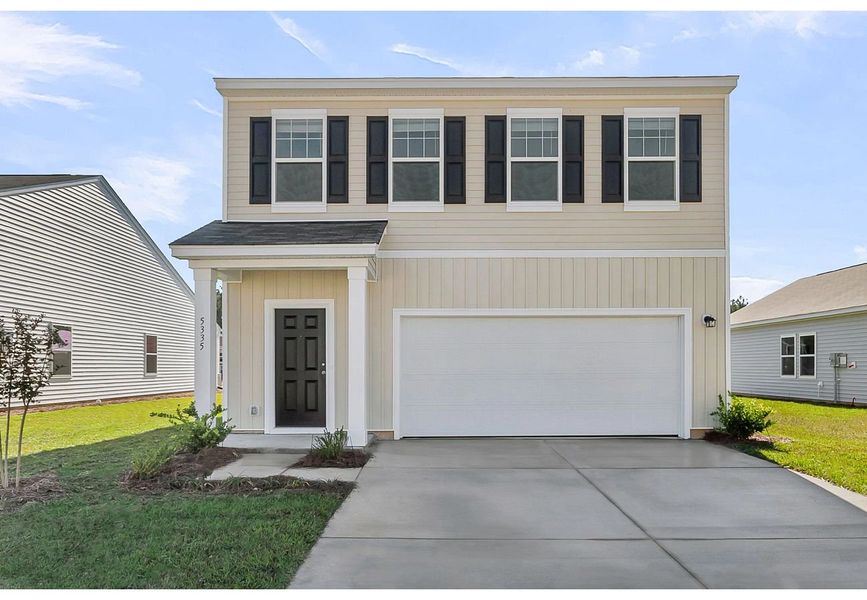 Front exterior of a home in the Crossing at Givhans community, located in Ridgeville, SC (Image 8). Front exterior of a home in the Crossing at Givhans community, located in Ridgeville, SC (Image 8).