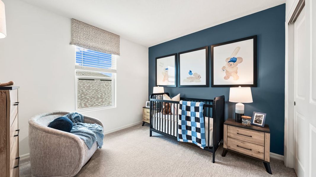 Furnished interior in a model home at Firethorn in Parrish (Image 23).