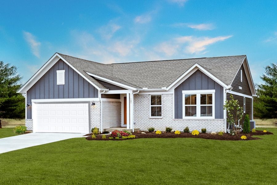Front exterior of a home in the Sage Woods community, located in Dallas, GA (Image 5).