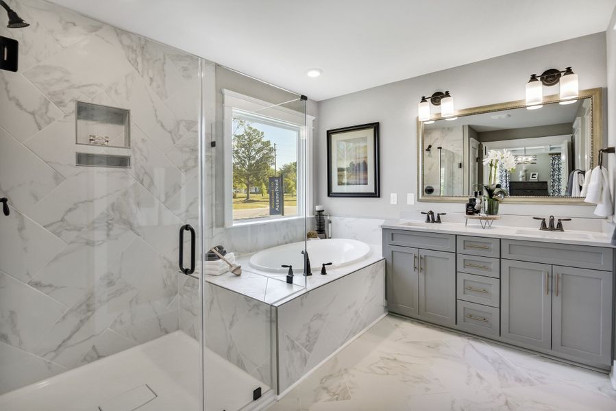 Furnished interior in a model home at Autumn Pond in Blythewood (Image 22).