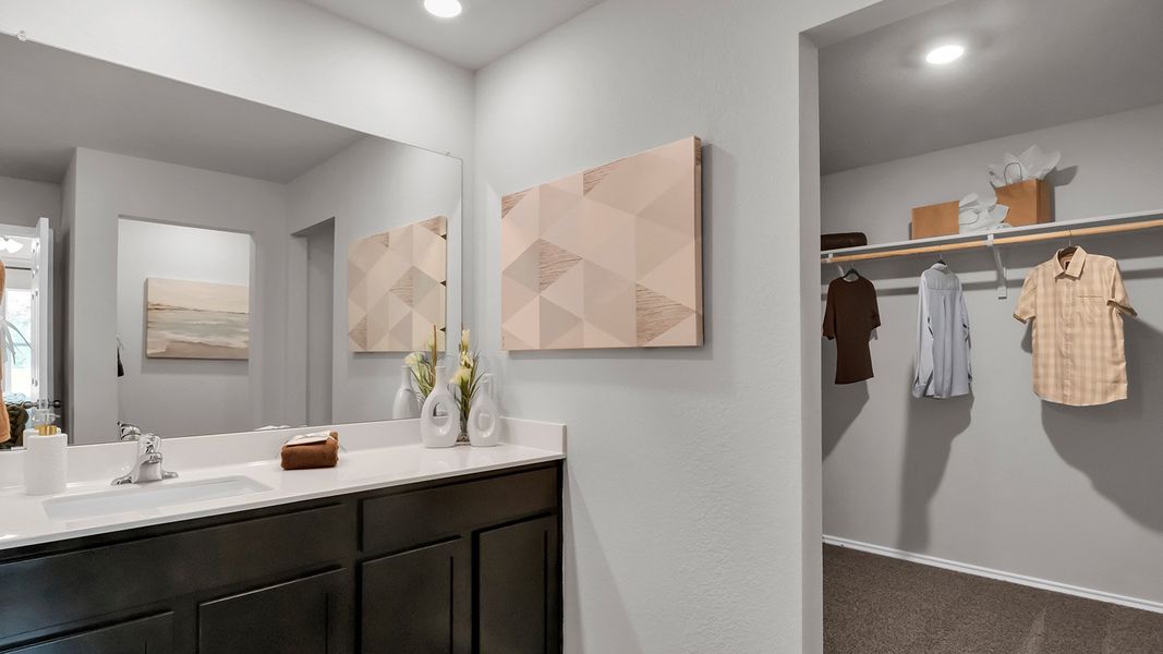 Furnished interior in a model home at Cedar Trails in Belton (Image 15).