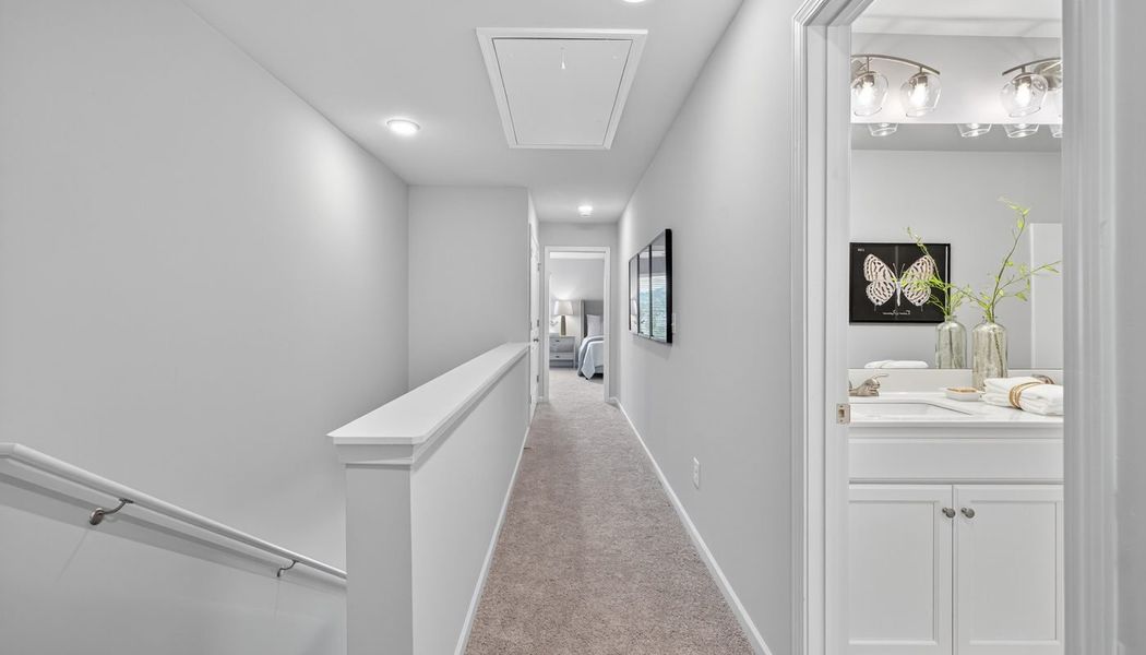 Furnished interior in a model home at The Reserve at Clocktower in Douglasville (Image 20).